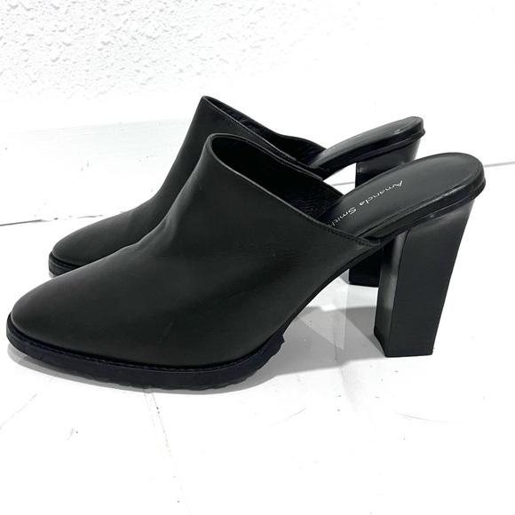Amanda Smith Phoenix high heels Black Ankle mules 9 - Picture 9 of 10